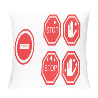 Personality  Coronavirus Red No Signs Isolated On White Pillow Covers