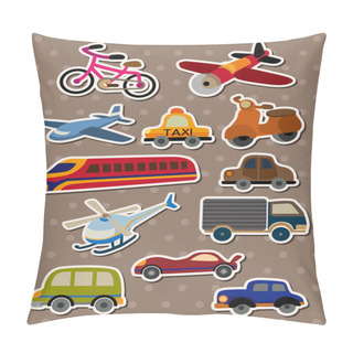 Personality  Transport Stickers Pillow Covers