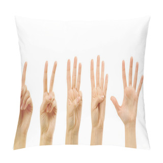 Personality  Counting Woman Hands (1 To 5) Pillow Covers