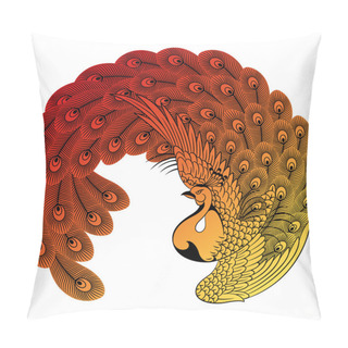Personality  Japanese Style Peacock Pillow Covers