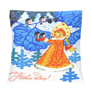 Personality  Greeting Christmas Card Pillow Covers