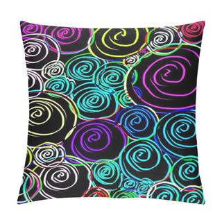 Personality  Neon Spirals Pillow Covers