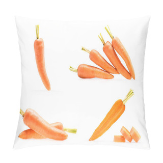 Personality  Collage Of Various Compositions With Carrots Pillow Covers