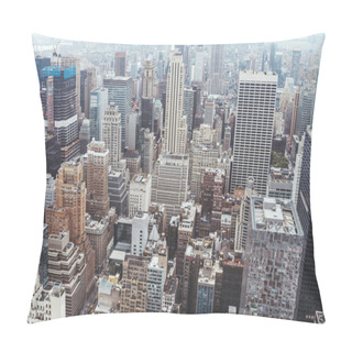 Personality  Aerial View Of Architecture On New York City, Usa Pillow Covers