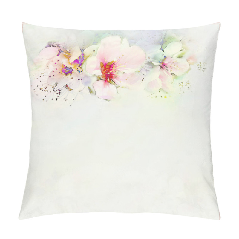 Personality  Greeting vintage card in pastel colors with spring flowers  pillow covers