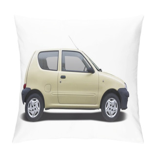 Personality  Fiat Seicento Isolated On White Pillow Covers