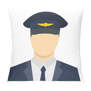 Personality  Pilot Icon, Flat Style Pillow Covers
