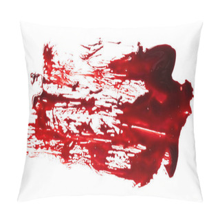 Personality  Blood Splatter Isolated On White Background Pillow Covers