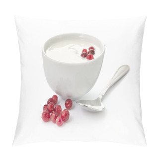 Personality  Yogurt With Red Berries Pillow Covers