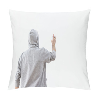 Personality  Young Man Spraying Paint At The Wall Pillow Covers