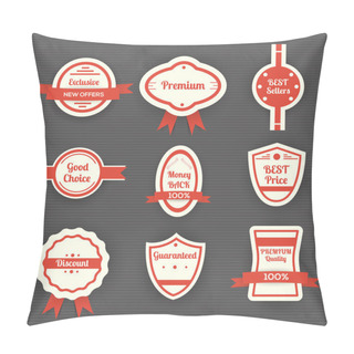 Personality  Set Of Vector Sale Labels Pillow Covers