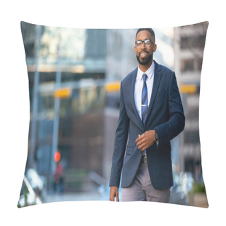 Personality  Smart, Intelligent, Friendly, Likable Portrait Of An Executive Business Man Manager, Advisor, Agent, Representative With Glasses Pillow Covers