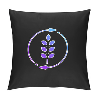 Personality  Agronomy Blue Gradient Vector Icon Pillow Covers