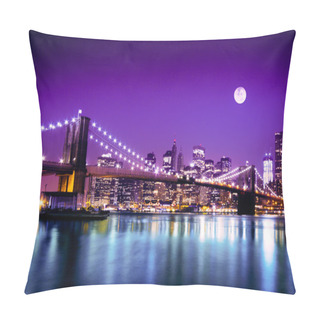 Personality  NYC Brooklyn Bridge And Skyline Pillow Covers