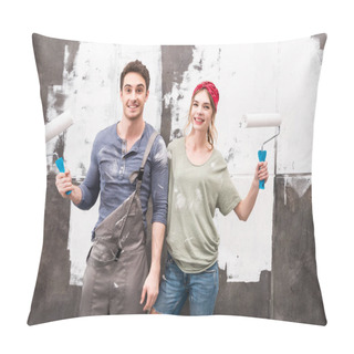Personality  Couple With Paint Rollers Pillow Covers