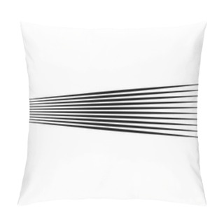 Personality  Lines, Stripes In Perspective. 3d Strips Vanishing, Diminishing  Pillow Covers
