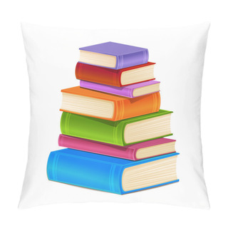 Personality  Stack Of Colorful Books Pillow Covers