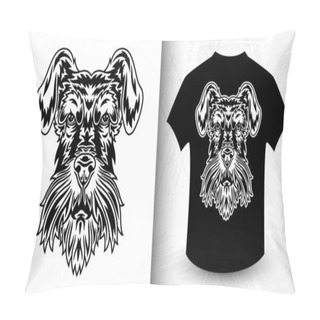 Personality  Dog Face. Design Idea For T-shirt Print. Pillow Covers