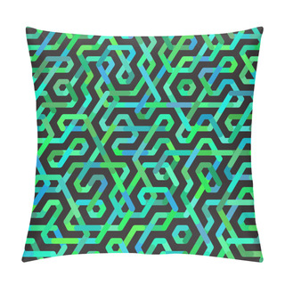 Personality  Vector Seamless Multicolor Irregular Lines Pattern Pillow Covers