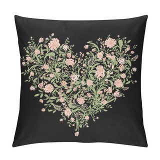 Personality  Floral Love Bouquet For Your Design, Heart Shape Pillow Covers