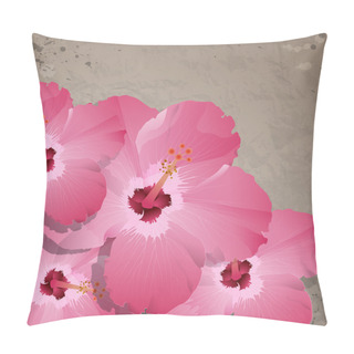 Personality  Vector Background With Violet Spring Flowers Pillow Covers