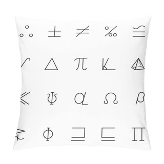 Personality  Mathematics Vector Icons 7 Pillow Covers