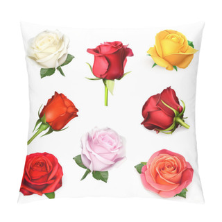 Personality  White Rose, Vector Illustration Pillow Covers