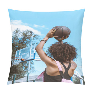 Personality  African-american Throwing Basketball Pillow Covers