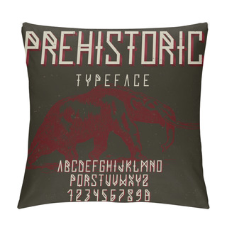 Personality  Prehistoric Runes Typeface Poster Pillow Covers