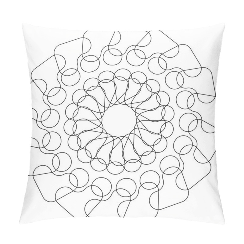 Personality  Concentric Element With Rounded Shapes.  Pillow Covers