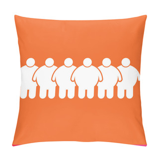 Personality  Fat People Icon Illustration Design Pillow Covers