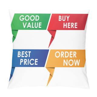 Personality  Various Discount Tags And Labels Pillow Covers