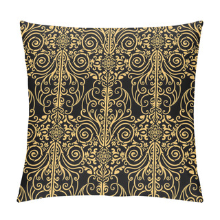Personality  Abstract, Royal, Gold And Black Vintage Background Pillow Covers