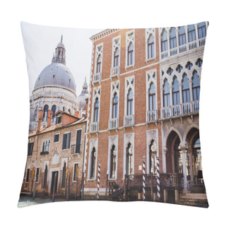 Personality  Santa Maria Della Salute Church And Ancient Building In Venice, Italy  Pillow Covers