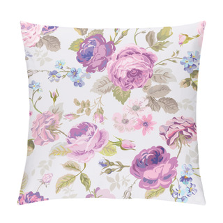Personality  Spring Flowers Background - Seamless Floral Shabby Chic Pattern Pillow Covers