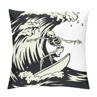 Personality  Skeleton Surfer Pillow Covers
