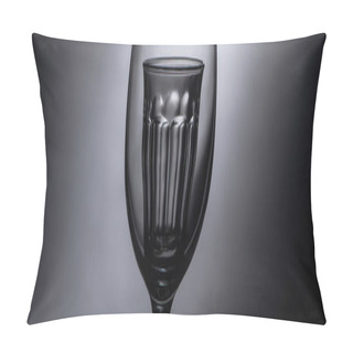 Personality  Close Up View Of Shot Glass In Wine Glass In Dark, Panoramic Shot Pillow Covers