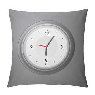 Personality  Wall Mechanical Clock. Vector Illustration. Pillow Covers