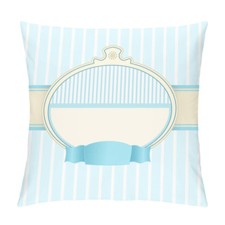 Personality  Vector Vintage Blue Background. Pillow Covers