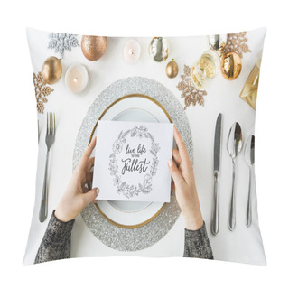 Personality  Person Holding Greeting Card Pillow Covers
