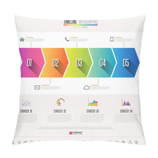 Personality  Infographics Template With Icons Set Pillow Covers
