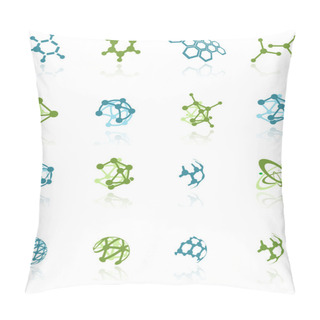 Personality  Molecule Icons Set Pillow Covers