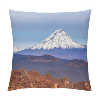 Personality  Mount Bolshaya Udina, Volcanic Massive, One Of The Volcanic Complex On The Kamchatka, Russia. Pillow Covers