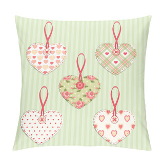 Personality Retro Heart Tags 3 Pillow Covers