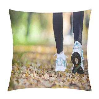 Personality  Walking In Autumn Scenery, Exercise Outdoors Pillow Covers