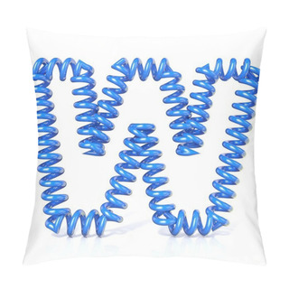 Personality  Spring, Spiral Cable Font Collection Letter - W. 3D Pillow Covers