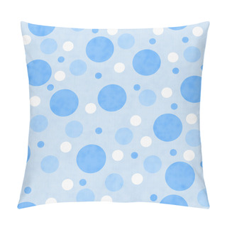 Personality  Blue And White Polka Dot Fabric Background Pillow Covers