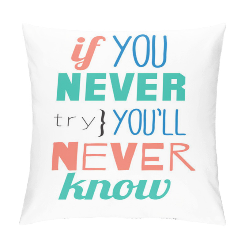 Personality  Motivational quote poster pillow covers