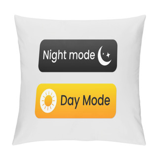 Personality  Day And Night Mode On And Off Button Design. Pillow Covers