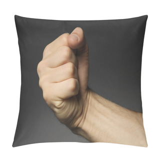 Personality  Male Fist On Grey   Pillow Covers